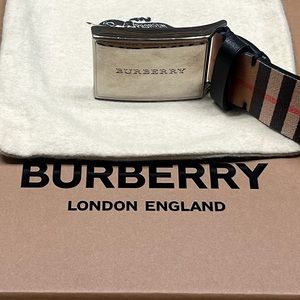 Burberry Check Belt Canvas